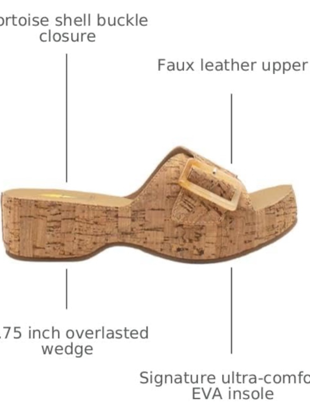 VOLATILE Women's Bertha Platform Wedge Sandal natural cork color size 9